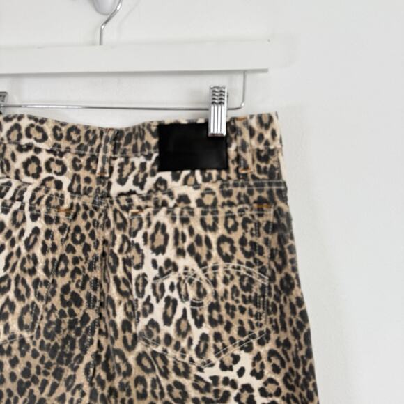 R13 Tyler High Rise Skinny Jeans Leopard Print Boho Old Money Womens 26 - Picture 6 of 11